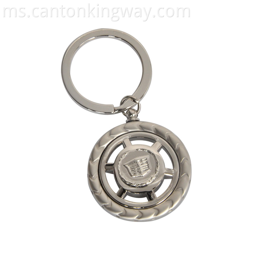 Mirror Zinc Alloy Car Keychain